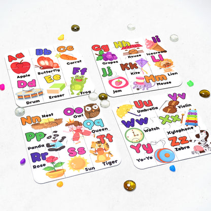 Learning Abcd Jigasaw Toy Puzzle For Children (4 Puzzles Pack)