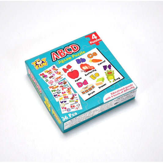 Learning Abcd Jigasaw Toy Puzzle For Children (4 Puzzles Pack)